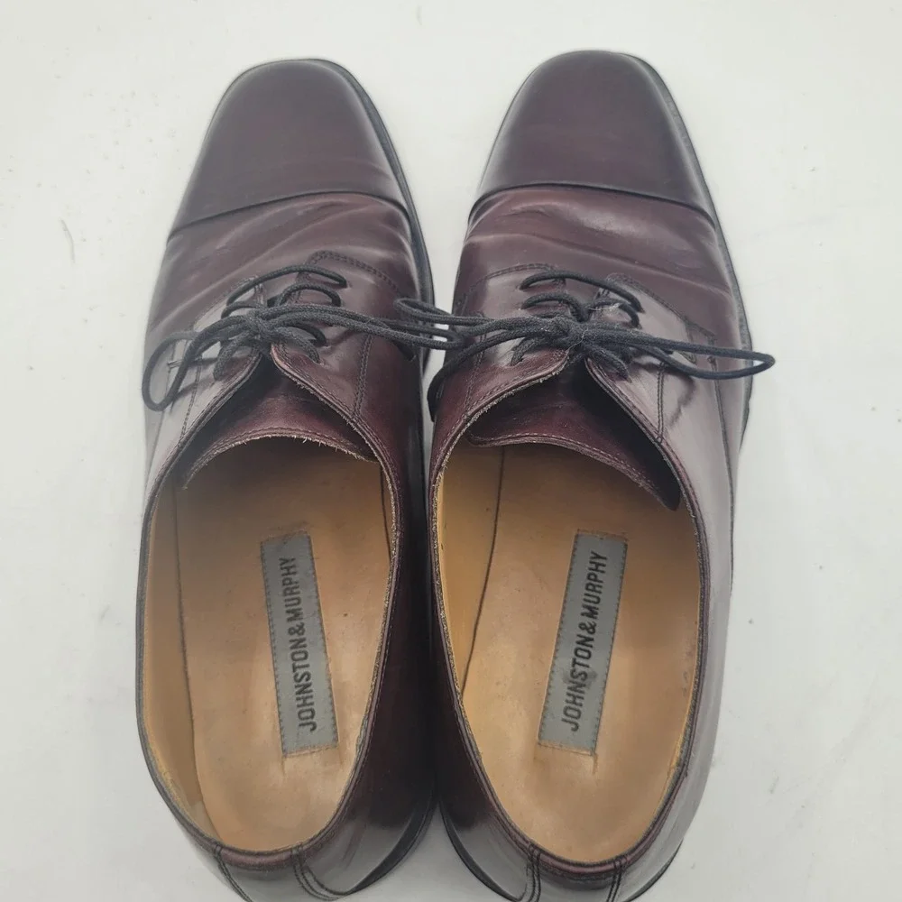 Johnston Murphy 15 0643 Size 11 M Brown Leather Cap Toe Oxford Dress Mens‎ Shoes